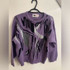 Vintage Purple Graphic Sweater